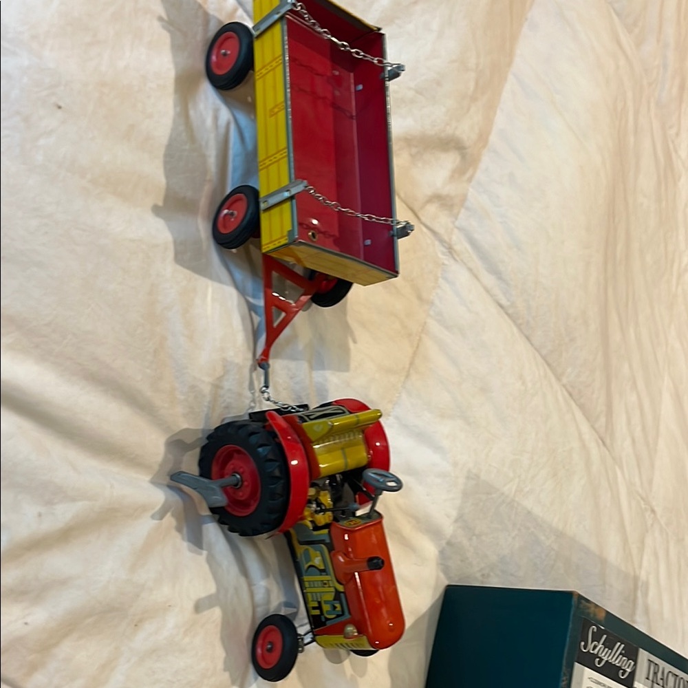 Vintage tractor and trailer set